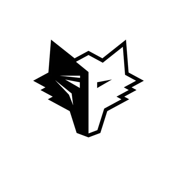 Lobo Como Diseño Logotipo Diseño Logotipo Ilustración Lobo Sobre Fondo — Archivo Imágenes Vectoriales