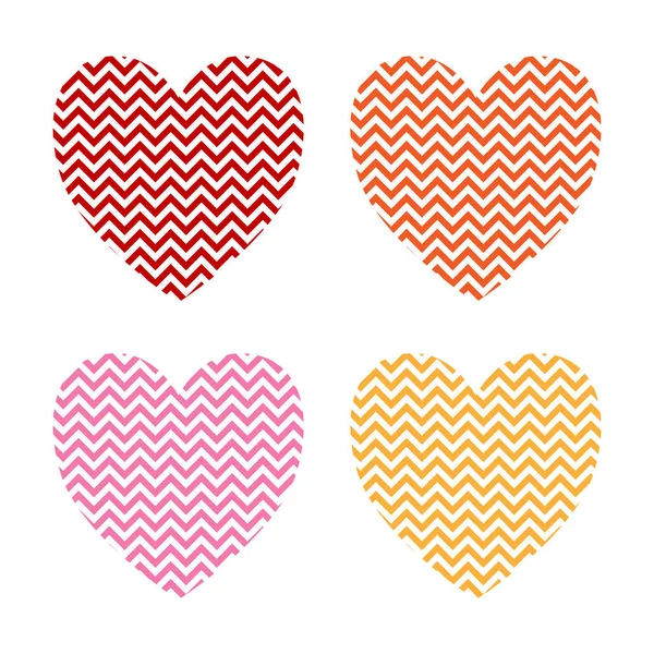 Hjärtsymbol För Kärlek Illustration Uppsättning Hjärta Symbol För Kärlek Vit — Stock vektor