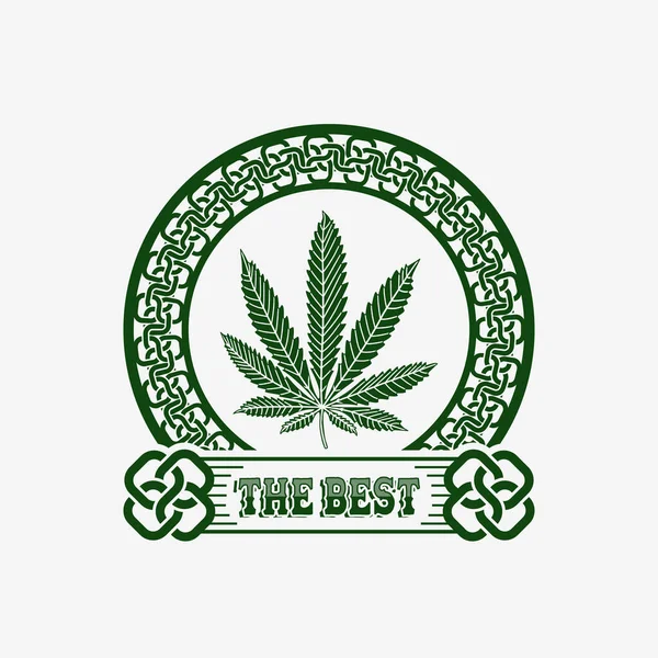Cannabis Como Diseño Logotipo Ilustración Del Cannabis Como Diseño Del — Vector de stock