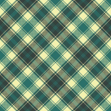 Yeşil Sarı ekose onay piksel seamless modeli. Vektör çizim.