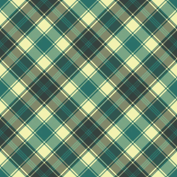 Green Yellow Plaid Check Pixel Seamless Pattern Vector Illustration — Stock Vector
