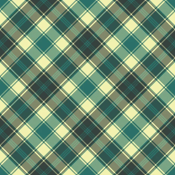 Groen Geel Plaid Check Pixel Naadloze Patroon Vectorillustratie — Stockvector