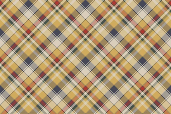 Sarı ekose kumaş doku seamless modeli kontrol edin. Vektör çizim.