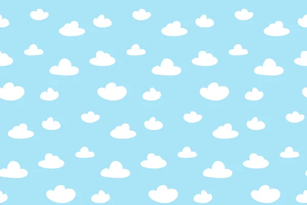 漫画は雲背景青空シームレス パターンです ベクトル図 — ストックベクタ