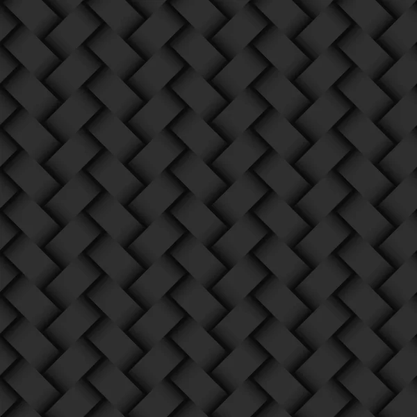 枝編み細工品の暗い背景テクスチャ シームレス パターン ベクトル — ストックベクタ