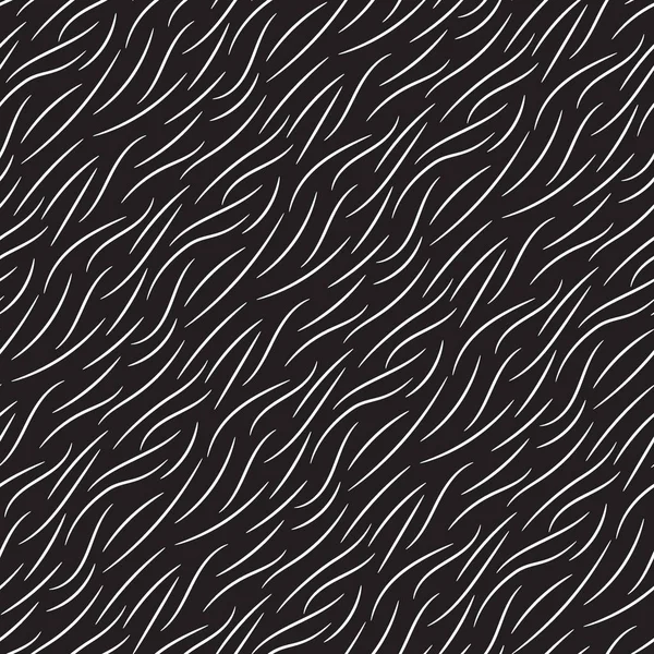 Pelztextur Wildtierhaut Schwarz Weiß Nahtloses Muster Vektorillustration — Stockvektor