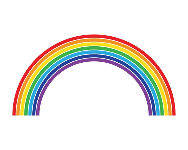 Arco Iris Líneas Color Plano Aisladas Elemento Diseño Fondo Blanco — Archivo Imágenes Vectoriales