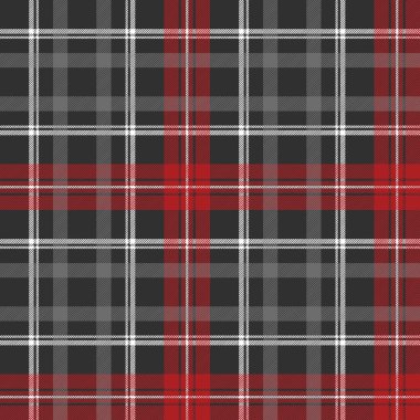 Gri kareli kumaş doku seamless modeli. Vektör çizim.