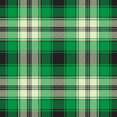 Yeşil onay ekose sorunsuz kumaş dokusu. Vektör çizim.