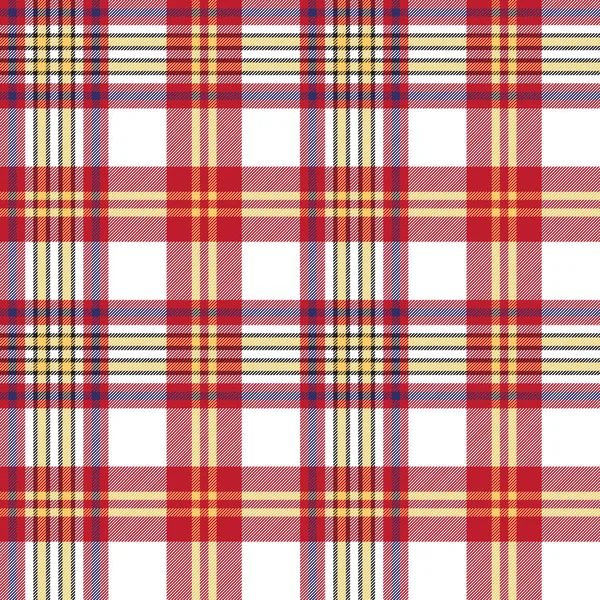 White red check seamless fabric texture. Vector illustration.