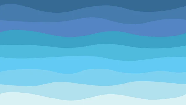 Natuur Abstracte Zee Blauwe Golven Moderne Naadloze Achtergrondpatroon Vectorillustratie — Stockvector