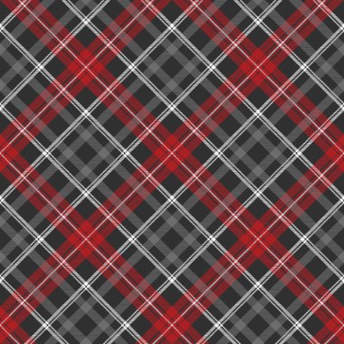 Gri kareli kumaş doku seamless modeli. Vektör çizim.