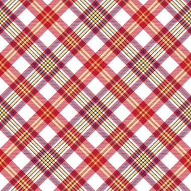 Beyaz kırmızı onay sorunsuz kumaş dokusu. Vektör çizim.