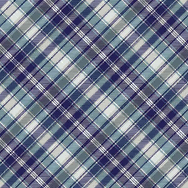 Blue Striped Tartan Plaid Seamless Pattern Vector Illustration — Stock Vector