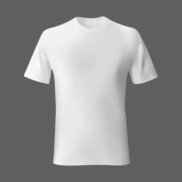 Branco Homens Vazios Modelo Camisa Ilustração Vetorial —  Vetores de Stock
