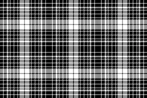 Check Black White Plaid Seamless Pattern Vector Illustration — Stock Vector