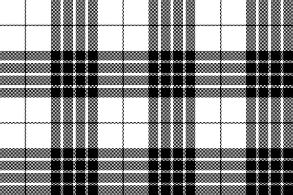 Cameron Noir Blanc Tartan Pixel Motif Sans Couture Illustration Vectorielle — Image vectorielle