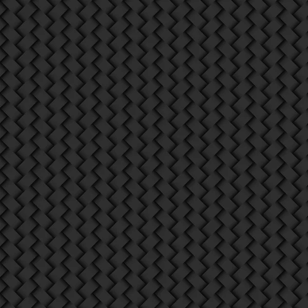 Vector Negro Fondo Abstracto Mimbre Textura Sin Costuras Patrón — Archivo Imágenes Vectoriales