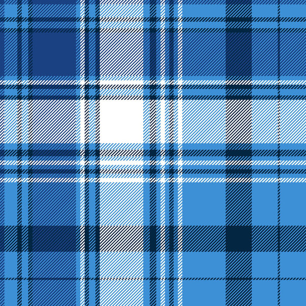 Blue tartan fabric texture. Vector illustration.