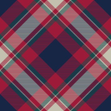 Tartan arka plan kumaş doku seamless modeli. Düz tasarım. Vektör çizim.