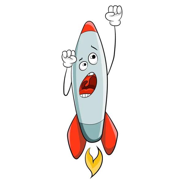 Rocket Start Concepto Negocio Arranque Éxito Ilustración Vectorial — Vector de stock