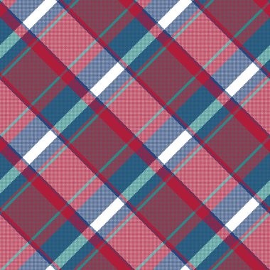 Asimetric onay ekose piksel seamless modeli. Vektör çizim.