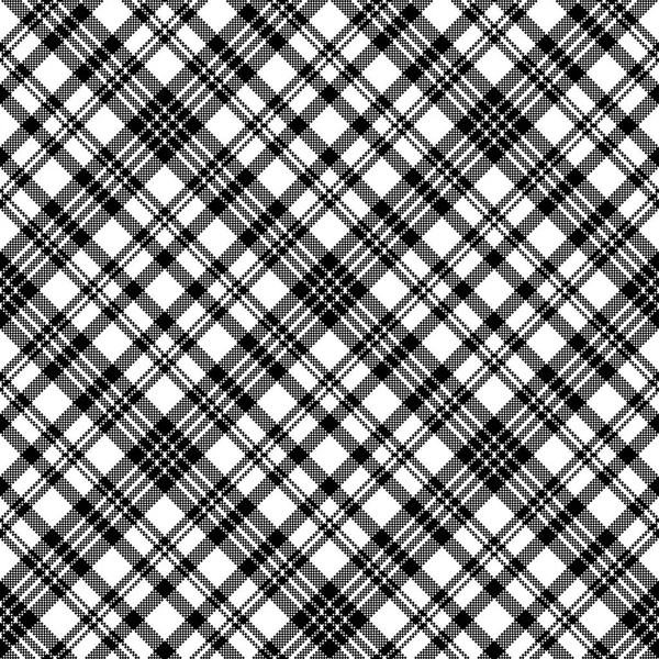 Comprobación Abstracta Pixel Patrón Sin Costuras Cuadros Blanco Negro Ilustración — Archivo Imágenes Vectoriales