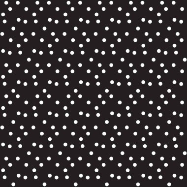 Siyah beyaz polka rastgele sorunsuz vektör desen nokta