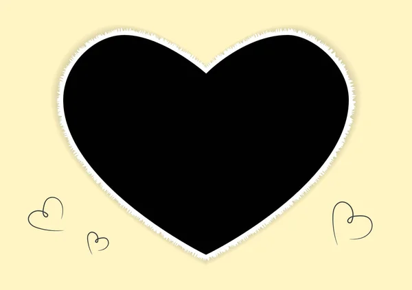 Corazón Fotograma Para Una Boda Día San Valentín Ilustración Vectorial — Vector de stock