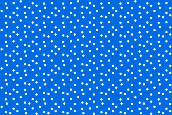 Blauwe Heldere Achtergrond Witte Stippen Polka Naadloze Patroon Vector — Stockvector