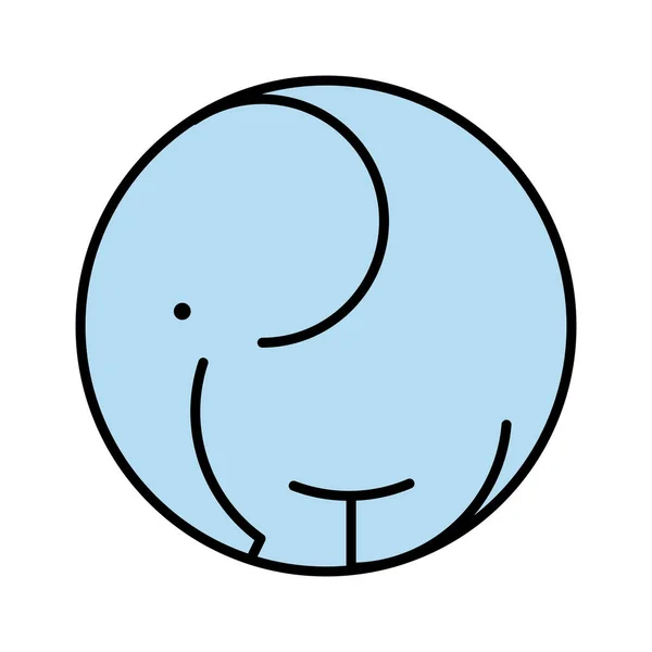 Dessin Graphique Éléphant Animal Symbole Signe Logo Illustration Vectorielle — Image vectorielle
