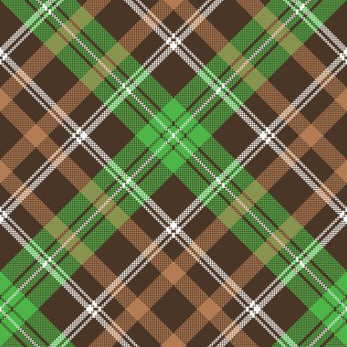 Piksel ekose kumaş doku seamless modeli denetleyin. Vektör çizim.