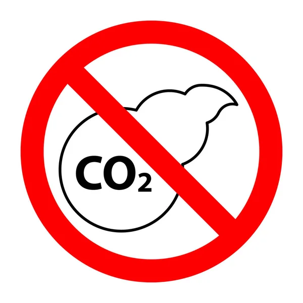 Co2 空气污染停止禁止禁止标志 向量例证 — 图库矢量图片
