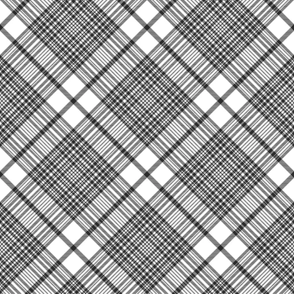 黑白格子方格织物质地无缝 矢量插图 — 图库矢量图片