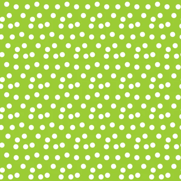 緑の背景のランダムな散乱円ドット シームレスなパターン ベクトル図 — ストックベクタ