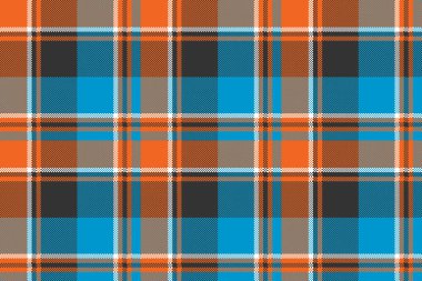 Turuncu mavi kumaş doku seamless modeli. Vektör çizim.