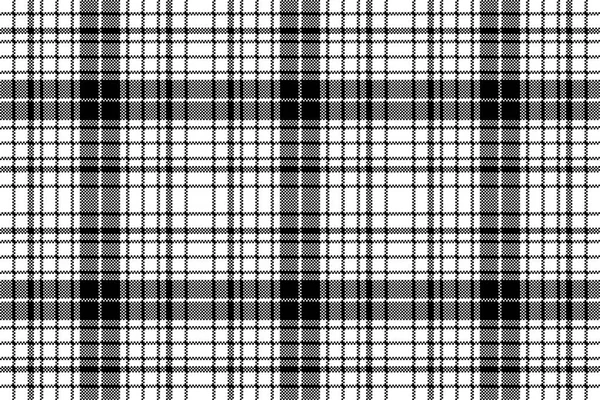Moderno Pixel Negro Blanco Sin Costuras Patrón Cuadros Ilustración Vectorial — Vector de stock