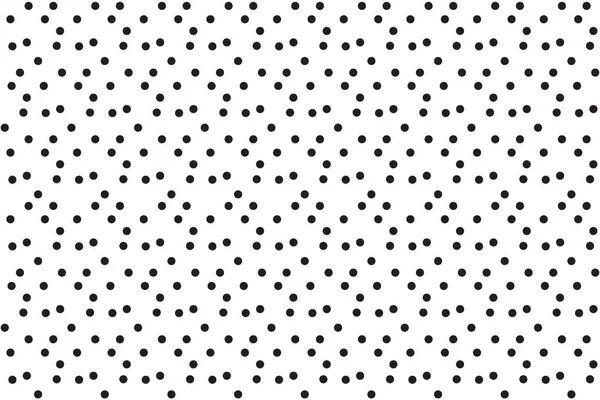 ブラック ホワイト散布ドット水玉シームレス パターン ベクトル — ストックベクタ