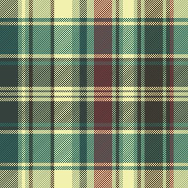 Yeşil kırmızı kareli kumaş doku seamless modeli kontrol edin. Vektör çizim.