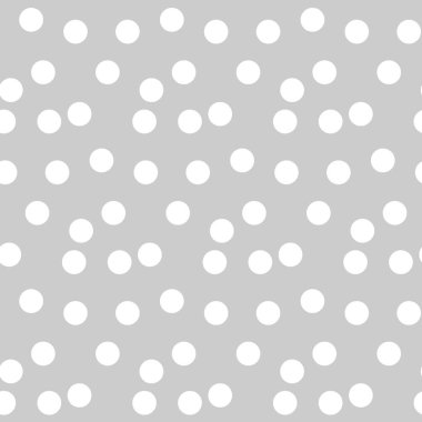 Açık gri renkli dağınık noktalar polka seamless modeli. Vektör çizim.