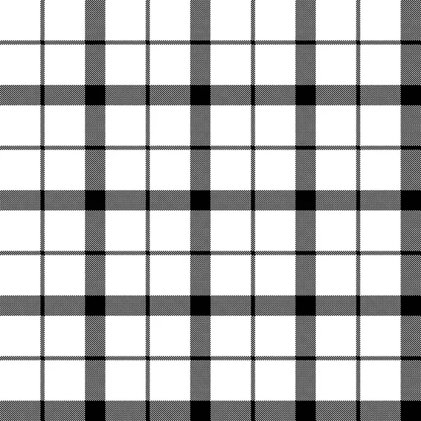 Balck Monocromo Blanco Comprobar Pixel Patrón Sin Costuras Ilustración Vectorial — Vector de stock