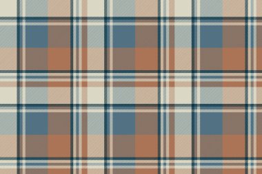 Pastel renk klasik bej ekose sorunsuz kumaş dokusu. Vektör çizim.