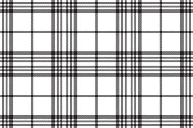 Basit siyah beyaz tartan seamless modeli. Vektör çizim.