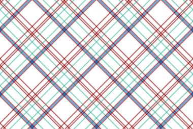 Beyaz ekose kumaş doku seamless modeli kontrol edin. Düz tasarım. Vektör çizim.