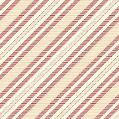 Bej kırmızı çizgili kumaş doku seamless modeli. Vektör çizim.