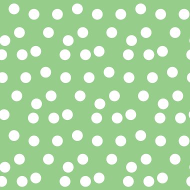 Pastel yeşil renkli noktalar polka seamless modeli dağınık. Vektör çizim.