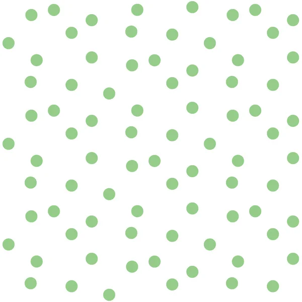 Polka Met Groene Stippen Zachte Eenvoudig Naadloze Patroon Vector — Stockvector