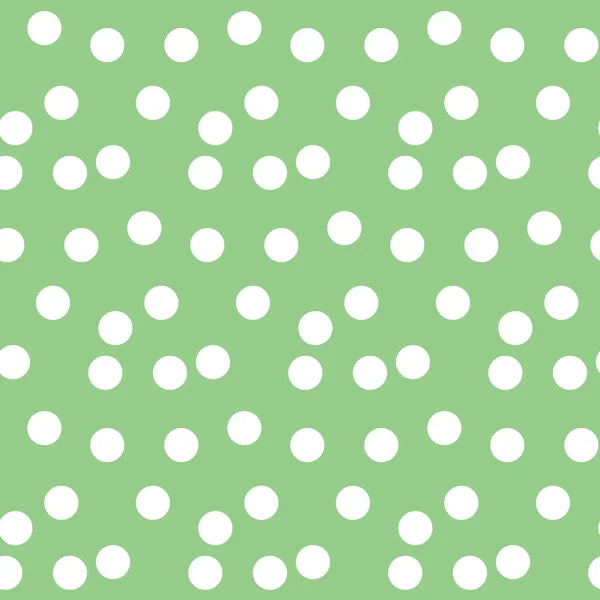 Pastellgrüner Hintergrund Verstreut Punkte Polka Nahtlose Muster Vektorillustration — Stockvektor