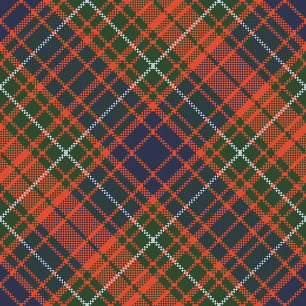 Pixel Plaid Tartan Sfondo Senza Cuciture Illustrazione Vettoriale — Vettoriale Stock