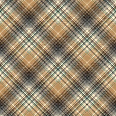 Bej soyut ekose seamless modeli. Vektör çizim.